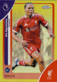 2025-26 Rio Ngumoha Topps Chrome Premier League #112 89/275 YELLOW REFRACTOR ROOKIE LIVERPOOL
