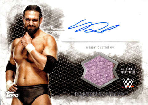 2015 Damien Sandow Topps WWE Undisputed ATTITUDE SHIRT AUTO AUTOGRAPH RELIC #UAR-DM Monday Night Raw