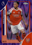 2025-26 Gabriel Magalhaes Topps Chrome Premier League #14 46/75 PURPLE RAYWAVE ARSENAL