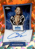 2025 Shinsuke Nakamura Topps Chrome SAPPHIRE ORANGE AUTO 21/25  #BBA-SHI