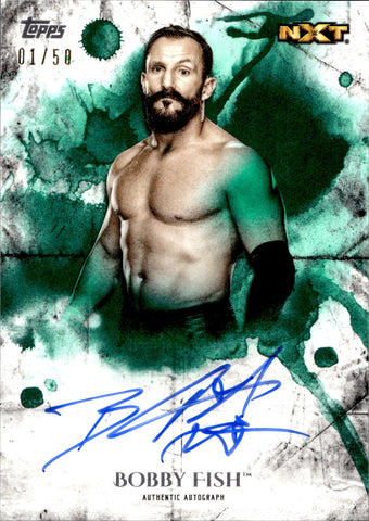 2018 Bobby Fish Topps WWE Undisputed GREEN ROOKIE AUTO 01/50 AUTOGRAPH RC #UA-BF NXT