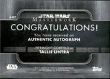 2020 Hermione Corfield as Tallie Lintra Autograph Topps Star Wars Masterwork #A-HCT AUTO 1