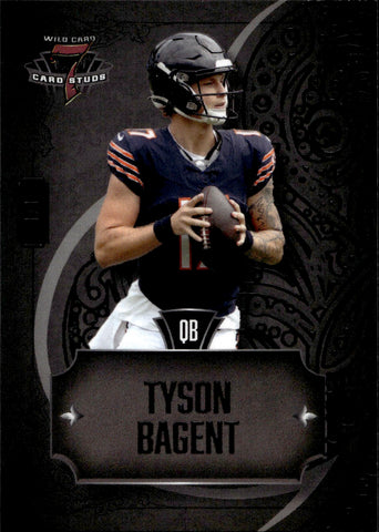 2023 Tyson Bagent Wild Card 7 Card Stud 1/1 Chicago Bears #7CCR-62