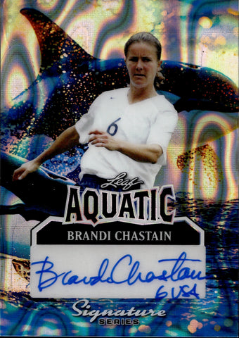 2025 Brandi Chastain Leaf Signature Series AQUATIC KILLER WHALE INSCRIPTION AUTO 1/1 TEAM USA #A-BC1