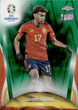 2025-26 Lamine Yamal Topps Chrome UEFA Euro #17 RAYWAVE GREEN NATIONAL DEBUT SPAIN