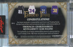 2024 Duncan/Barkley/Garnett/Malone Leaf Ultimate Sports FABLED FOUR QUAD JERSEY 4/6 Spurs/76ers/Timberwolves/Jazz #FF-5