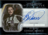 2020 Ben Daniels as General Merrick Autograph Topps Star Wars Masterwork #A-BD 34/50 RAINBOW FOIL AUTO