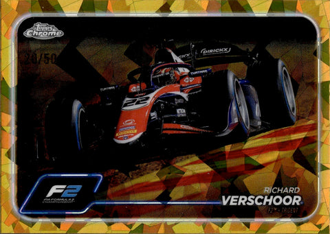 2024 Richard Verschoor Topps Chrome Sapphire Formula 1 GOLD REFRACTOR 20/50 #109