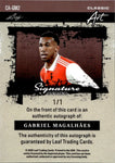 2025 Gabriel Magalhaes Leaf Signature Series CLASSIC ART AUTO 1/1 Arsenal #CA-GM2