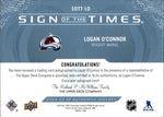 2024-25 Logan O'Connor Upper Deck Sp Authentic SIGN OF THE TIMES AUTO #SOTT-LO Colorado Avalanche