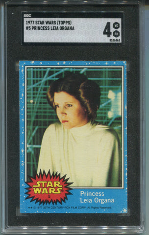 1977 Princess Leia Organa Topps Star Wars SGC 4 #5 6863