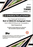 2022-23 Drew Timme Bowman University Best AUTO AUTOGRAPH #BOA-DT Los Angeles Lakers