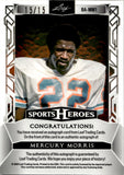 2024 Mercury Morris Leaf Sports Heroes PINK AUTO 15/15 AUTOGRAPH #BA-MM1 Miami Dolphins