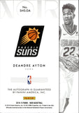 2018-19 DeAndre Ayton Panini Noir ROOKIE SHADOW SIGNATURES AUTO 27/99 AUTOGRAPH RC #SHS-DA Phoenix Suns