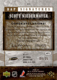 2006-07 Scott Niedermayer Upper Deck Be a Player GOLD AUTO 04/25 AUTOGRAPH #81 Anaheim Ducks HOF