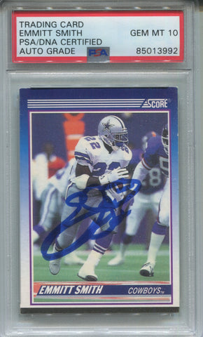 1990 Emmitt Smith Score PSA/DNA AUTHENTIC 10 ROOKIE AUTO AUTOGRAPH RC #101T Dallas Cowboys HOF 3992
