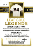 2024 Willie Mays Leaf In the Game Used PLATINUM GOLD LEGENDS JERSEY 3/3 RELIC #LGL-20 San Francisco Giants HOF