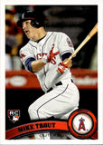 2011 Mike Trout Topps Update ROOKIE RC #US175 Anaheim Angels 1