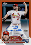 2023 Alec Burleson Topps Chrome ROOKIE ORANGE REFRACTOR AUTO 18/25 AUTOGRAPH RC #RA-AB St. Louis Cardinals