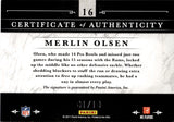2011 Merlin Olsen Panini Limited LIMITED CUTS AUTO 01/10 AUTOGRAPH #16 Los Angeles Rams HOF