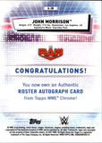 2021 John Morrison Topps Chrome WWE REFRACTOR AUTO 087/199 AUTOGRAPH #A-JM Monday Night Raw