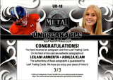 2024 Leilani Armenta Ashlea Klam Leaf Women of Sport RED UNBREAKABLE DUAL AUTO 3/3 AUTOGRAPH #UD-18 Football