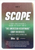 2026 "The American Nightmare" Cody Rhodes Topps Chrome WWE SCOPE ORANGE GEOMETRIC REFRACTOR 17/25 #SCO-1 Friday Night Smackdown