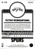 2023-24 Victor Wembanyama Panini NBA Hoops TRIBUTE ROOKIE RC #298 San Antonio Spurs 1