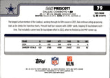 2025 Dak Prescott Topps Chrome AQUA REFRACTOR 024/199 #79 Dallas Cowboys