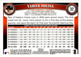 2011 Yadier Molina Topps Chrome ORANGE REFRACTOR #32 St. Louis Cardinals