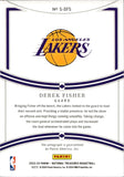 2023-24 Derek Fisher Panini National Treasures AUTO 08/49 AUTOGRAPH #S-DFS Los Angeles Lakers