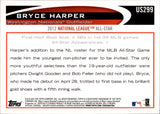 2012 Bryce Harper Topps Update WALMART BLUE ROOIE RC #US299 Washington Nationals