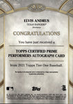 2021 Elvis Andrus Topps Tier One PRIME PERFORMERS AUTO 244/300 AUTOGRAPH #PPA-EA Texas Rangers