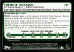 2011 Freddie Freeman Bowman ROOKIE RC #205 Atlanta Braves 3