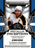 2025 Raymond Bourque Leaf Metal Legends Hockey BLUE METALLIC INSCRIPTIONS AUTO 1/4 AUTOGRAPH #MI-RB1 Boston Bruins