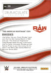 2023 "The American Nightmare" Cody Rhodes Panini Immaculate SILVER 09/75 #28 Monday Night Raw