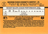 1989 Ken Griffey Jr. Donruss ROOKIE RC #33 Seattle Mariners HOF 6