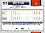 2026 Roman Anthony Topps Series 1 AQUA FOIL ROOKIE RC #189 Boston Red Sox