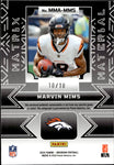 2024 Marvin Mims Panini Obsidian GOLD MATRIX MATERIALS PATCH AUTO 10/10 AUTOGRAPH RELIC #MMA-MMS Denver Broncos