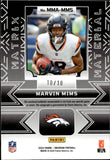 2024 Marvin Mims Panini Obsidian GOLD MATRIX MATERIALS PATCH AUTO 10/10 AUTOGRAPH RELIC #MMA-MMS Denver Broncos