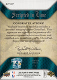 2007-08 Chris Paul Upper Deck SP Rookie Threads SCRIPTED IN TIME AUTO AUTOGRAPH #SIT-CP New Orleans Hornets