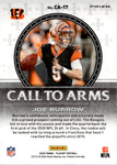 2020 Joe Burrow Panini Playoff ROOKIE RED CALL TO ARMS RC #CA-17 Cincinnati Bengals