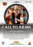 2020 Joe Burrow Panini Playoff ROOKIE RED CALL TO ARMS RC #CA-17 Cincinnati Bengals