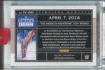 2024 "The American Nightmare" Cody Rhodes Panini Three Count WWE BLUE TIMELESS MOMENTS AUTO 09/49 AUTOGRAPH #TV-CRD Friday Night Smackdown
