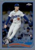 2024 Yoshinobu Yamamoto Topps Chrome Update 1989 DESIGN ROOKIE RC #89CU-5 Los Angeles Dodgers
