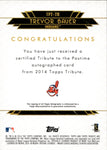 2014 Trevor Bauer Topps Tribute TO THE PASTIME ORANGE REFRACTOR AUTO 40/40 AUTOGRAPH #TPT-TB Cleveland Indians