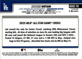 2025 Shohei Ohtani Topps Chrome Update ALL-STAR GAME REFRACTOR #ASCG-18 Los Angeles Dodgers