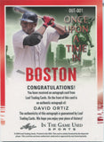 2024 David Ortiz Leaf In the Game Used ONCE UPON A TIME IN BOSTON RAINBOW FOIL AUTO 22/25 AUTOGRAPH #OUT-DO1 Boston Red Sox HOF