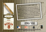 2011 Joe Morgan Donruss Classics CLASSIC COMBOS BAT JERSEY 006/100 RELIC #CC-8 Cincinnati Reds HOF