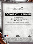 2022 Ian Happ Topps Museum Collection MEANINGFUL MATERIALS JERSEY 31/50 RELIC #MMR1-IH Chicago Cubs